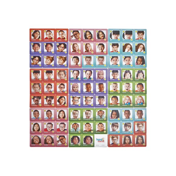 hand2mind Express Your Feelings Memory Match Game, Emotion Cards for Kids, Social Emotional Learning Activities, 80 Sturdy Feelings Tiles