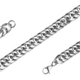 thumbnail image 4 of EOEMY Fashion 9/11/13/16/20/22mm Curb Cuban Link Chain Stainless Steel Mens Necklace-Silver-9mm-7.5Inch Bracelet, 4 of 6