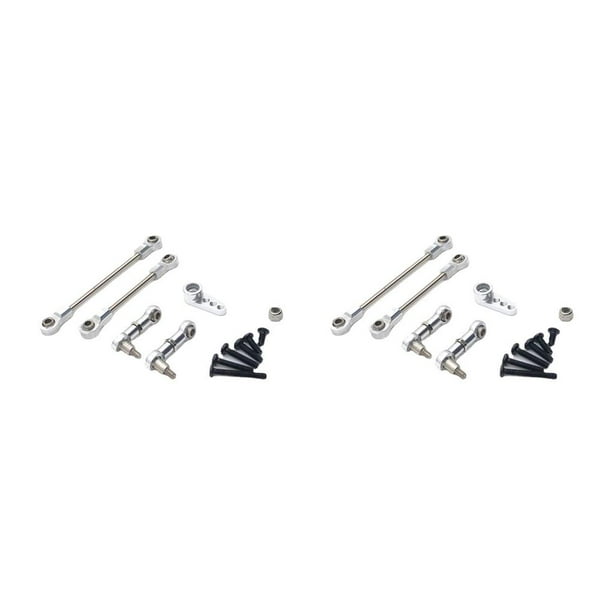Vogacara 1/28 coches de control remoto 28T brazo de montaje Servo varilla de enlace de modificación de plata Type1 NO1 Vogacara CBP208131