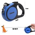 thumbnail image 3 of Heavy Duty Retractable Dog Leash,Likaty 10ft Strong & Durable Walking Leash for S to L Dogs up to 30/45 lbs Non Slip Grip Leashes for Small Medium Dogs,Blue, 3 of 8