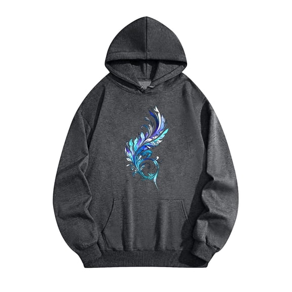 Busydd Mens and Womens Hoodies Trendy Unisex Long Sleeve Graphic Hoodies Comfortable Cotton Fall Hoodies for Men Casual Loose Hooded Sweatshirt with Pocket M