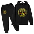 thumbnail image 2 of Sudadera con capucha y pantalones de manga larga con estampado de Cobra Kai para niños, ropa informal de primavera y otoño, 2 piezas, chándal de 3 a 12 años para niñas y niños, 2 of 5