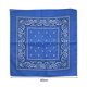 thumbnail image 3 of Pañuelos De Cabeza Print Bandana Haarbänder Frauen Unisex Quadratischer Schal Turban Stirnband (Blau), 3 of 3