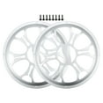 thumbnail image 1 of Housse de Haut-Parleur de Voiture Universelle 10 Pouces Ronde 10 Pouces Haut-Parleur Audio Protection Subwoofer avec Vis de Montage ABS Ton Argent - Lot de 2, 1 of 8