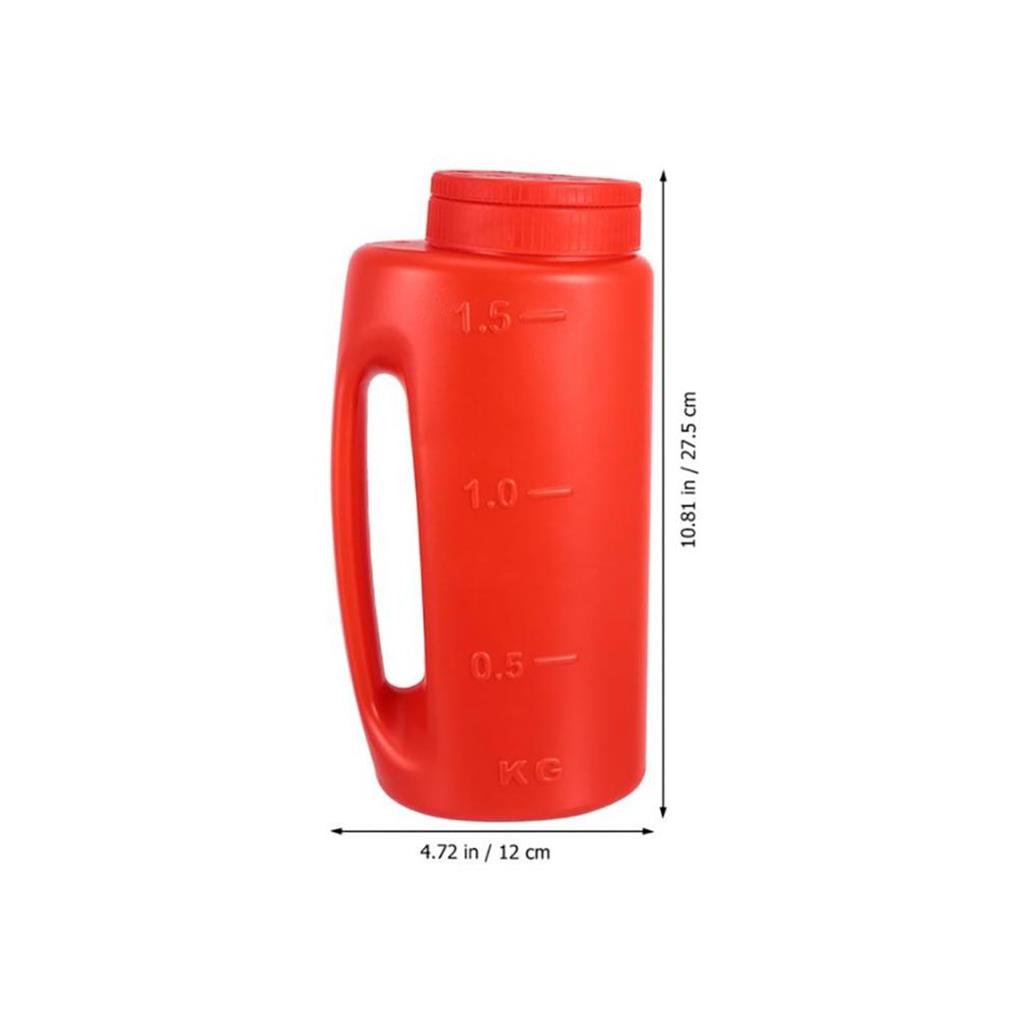 Hand Spreader Shaker 2.5 Liter - Adjustable Nozzle For Grass Seed, Salt, Fertilizer, Ice Melt, Multipurpose Use