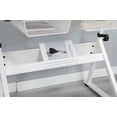 thumbnail image 7 of Kumix Adjustable Tempered Glass Drafting Printing Table with Chair, WHITE, 7 of 7