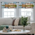 thumbnail image 4 of LALILO Kitchen Curtain Valance Castle Unique Rod Pocket Window Curtain 52"x 18" Set of 2, 4 of 7