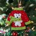 thumbnail image 5 of Ugly Christmas Sweater Ornament Trio - Felt Wool Fair Trade Handmade Nepal, 5 of 8
