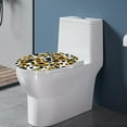 thumbnail image 3 of ZIATUBLE Sunflower Toilet Lid Seat Cover Cow Print Toilet Lid Covers for Bathroom Elongated Toilet Seat Dust Cover Easy to Install Toilet Lid Cover Oblong Toilet Protective Cover, 3 of 6