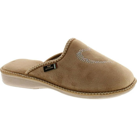 

SC Home Collection Womens 12517 Plush Heart Cozy House Slippers Made in Europe Beige 36