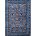 thumbnail image 1 of Ahgly Company Machine Washable Indoor Rectangle Industrial Modern Silk Blue Area Rugs, 7' x 9', 1 of 7
