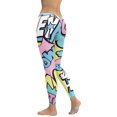 thumbnail image 4 of Pastel Pop Art Leggings Size: M for Women | FIERCEPULSE, 4 of 7
