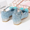 thumbnail image 5 of SXcggal Toddler Little Kid Girls Dress Pumps Glitter Sequins Princess Bowknot Low Heels Party Dance Shoes Rhinestone Sandals Breathable Lightweight Outdoor Walking Girls Shoes, 5 of 5