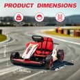 thumbnail image 5 of Mukidy 24V Go Kart Ride on Toys Electric Go Kart for Boys Girls Age 6-12 Years Old, White, 5 of 11
