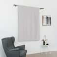 thumbnail image 3 of Sexy Dance Half Window Curtains Rod Pocket Kitchen Valance Ruched Decor Short Blackout Curtain Solid Color Darkening Panels Waterproof Thermal Insulated Gray 47.24 x 47.24", 3 of 8