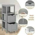 thumbnail image 3 of GVN Freestanding Storage Cabinet with 2 Removable Drawers for Bathroom-Gray, Bathroom Cabinet Storage for Entryway Storage, Home Office Furniture, 3 of 6