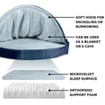 thumbnail image 6 of FurHaven Pet Products Microvelvet Snuggery Orthopedic Pet Bed for Dogs & Cats - Navy, 44" Base, 6 of 15