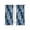 Blue, variant on Brown Florals Sheer Kitchen Tier Curtains 24 Inch Length,Short Curtains for Small Windows Cafe,Swirl Leaves Distressed Plaid Patchwork Rod Pocket Voile Half Window Treatments 27.5"x24" 2 Panels