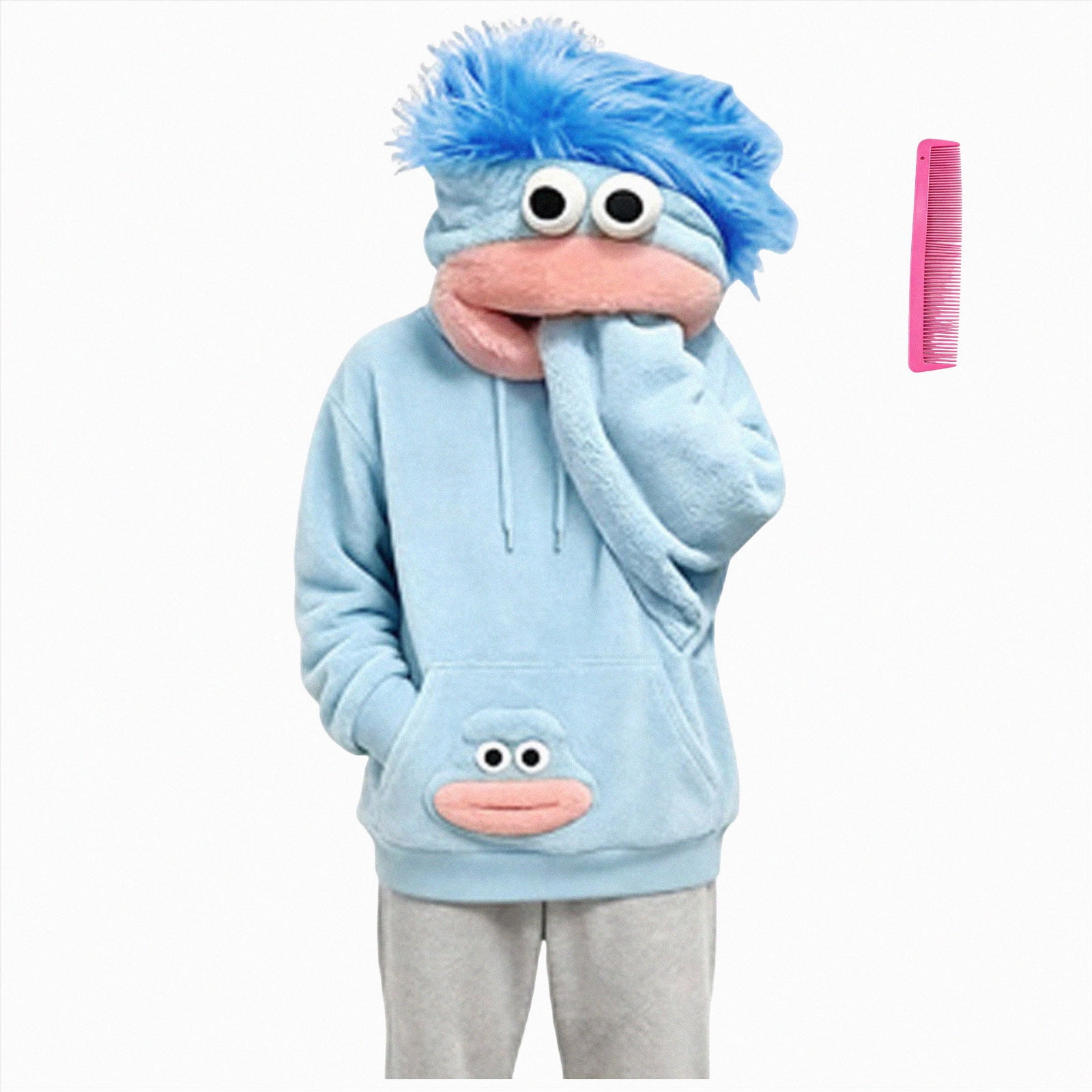 TAmten Hoodie Big Monster Onesie Adult Soft Fluffy Plush with Comb Size S