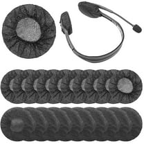 TRIANU 100Pcs Disposable Headphone Covers Sanitary Headphone Ear Covers Non Woven Earpad Covers Headphone Covers for Most on Ear Headphones with 8.5 to 10 cm Earpads, Black