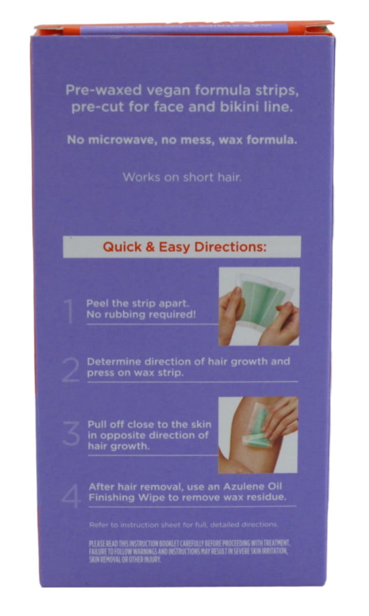 Sally Hansen Ready To Use Wax Strips For Face & Bikini 20 Ct (Pack