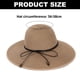 thumbnail image 2 of Sombrero de playa de borde grande para mujer, de 56 a 58 cm de circunferencia, para vacaciones en la playa, de verano, plegable, para viaje, 2 of 5