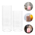 thumbnail image 6 of EXHUMKY BERTDOMD 2Pcs Simple Transparent Glass Cylindrical Votive Holders for Special Occasions, 6 of 6