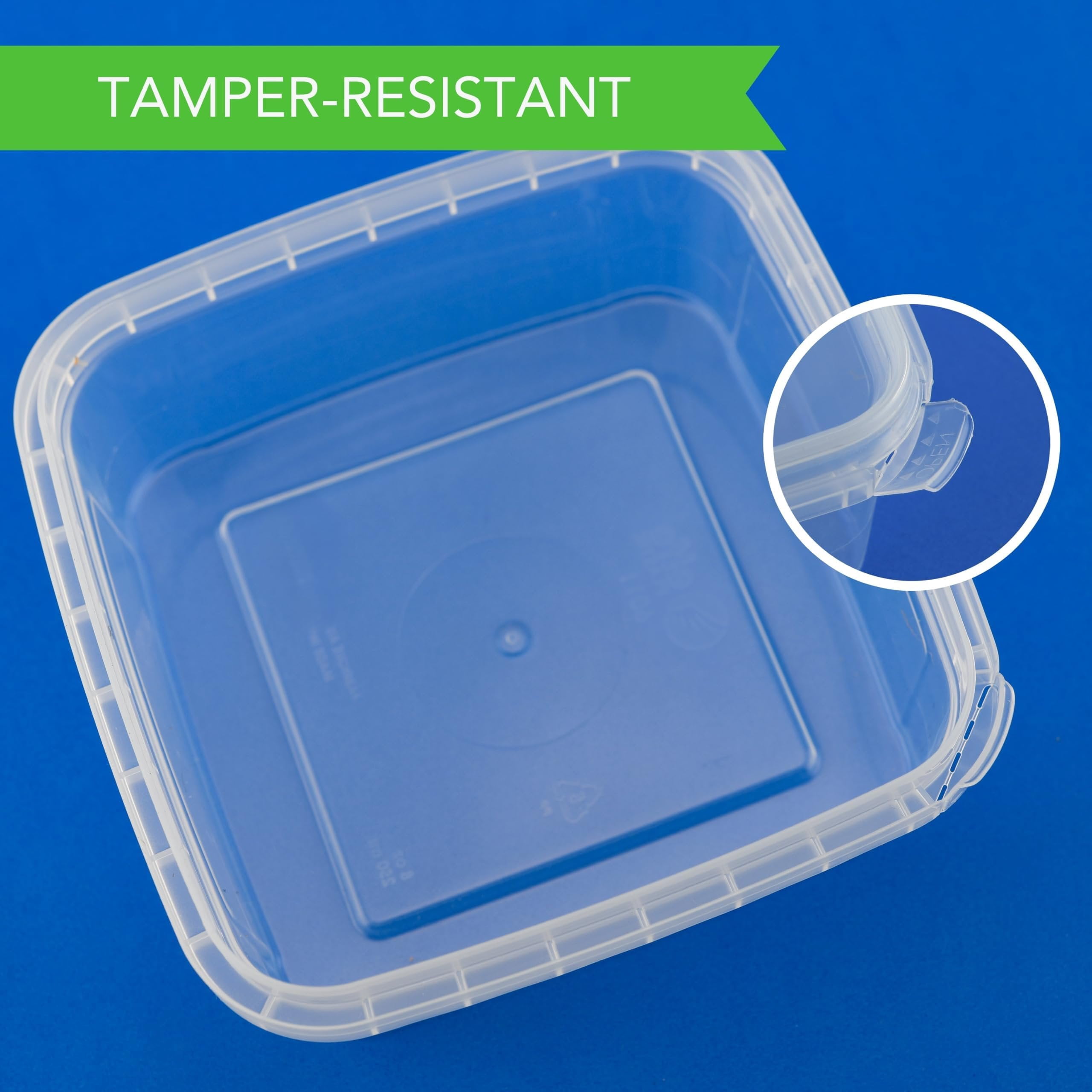 NYHI 40 Pack Square Clear Deli Containers with Lids Disposable BPA Free Square Plastic Food Storage Containers with Lids Airtight for Meal Prep Take Out Kitchen 8 oz