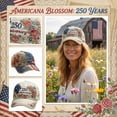 thumbnail image 6 of US Vintage Country Style 250th Anniversary Hat Floral American Flag Baseball Cap USA 250th Anniversary Hat, 6 of 6