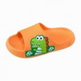 thumbnail image 3 of TOWED22 Boys Girls Cloud Unicorn Slide Sandals Non-slip Comfy Cushioned Thick Sole Shower Pool Slippers Summer Beach Water Shoes Indoor & Outdoor(Orange,1), 3 of 5