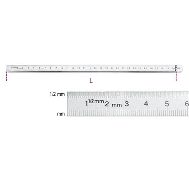 Peerless Hardware 016820025 1682 250 mm. Stainless Steel Flexible Graduated Ruler