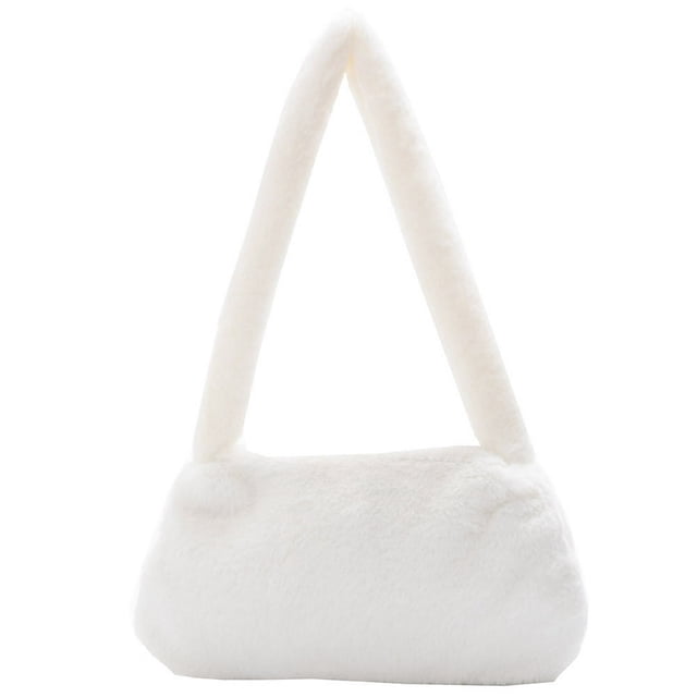Vintage Female Shoulder Underarm Bag Animal Pattern Plush Portable Mini Purses