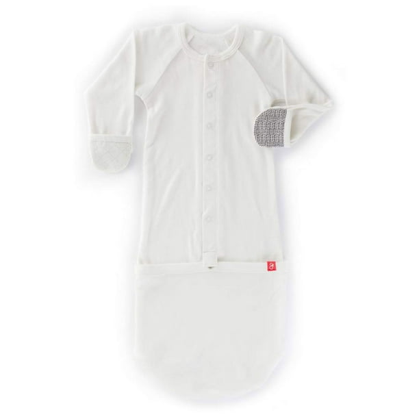 Goumikids Bébé Dormeur Robe Bambou Pyjama Sac de Couchage Vêtements, Crème 3-6M