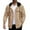 Khaki, variant on Fengactive Men's Long Sleeve Button Down Shirt Jackets Casual Stylish Hooded Shacket Jacket with Pocket