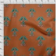 thumbnail image 3 of oneOone Silk Tabby Fabric Leaves|Bird & Floral Block Print Sewing Fabric BTY 42 Inch Wide, 3 of 4