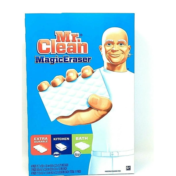 Mr. Clean Magic Eraser, ExtraDurable, Kitchen, Bath, 11 Cleaning Pads