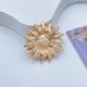 thumbnail image 5 of Zhuge Broche de girasol con diamantes de imitación y flores amarillas, broche de cristal esmaltado, broche de abrigo con amuleto de flor de sol para mujer, 5 of 5