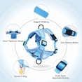 thumbnail image 3 of Exclusivo Mezcla Pet Harness and Leash Set, Adjustable Reflective Walking Dog Harness for Small Dogs, No Pull Soft Mesh Puppy Harness, Blue, S, 3 of 7