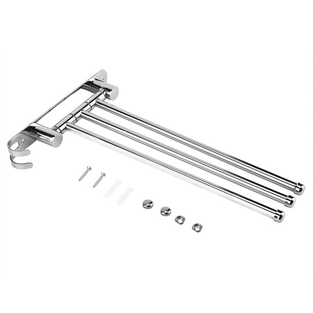 Stainless Steel Wall Mount Rotary Towel Rack Bathroom Towels Rail with