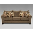 thumbnail image 7 of Modern Minimalist Fabric 2-Piece Living Room Set (Sofa and Loveseat) 220×80×75cm, Brown, 7 of 7