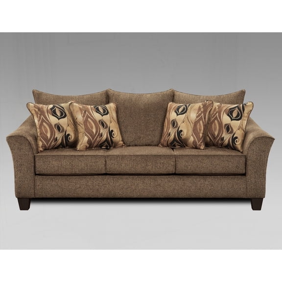 Modern Minimalist Fabric Three-Seater Sofa 220cm with High-Density Cushions and Welting