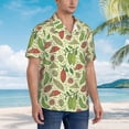 thumbnail image 2 of KLL Men's Hawaiian Shirt Short Sleeve Button Down Beach Shirts-Finger Lime Fruits, 2 of 5