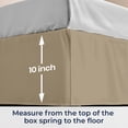 thumbnail image 4 of SGI bedding 10 inch Drop Bed Skirt California King Size Platform Style, Classic Tailored Look, Elegant Pleated Style Dust Ruffle, Split Corners, Wrinkle Resistant Microfiber - Taupe, 4 of 8