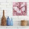 thumbnail image 3 of 7.78in Square Artistic Wall Clock Dual-Purpose Tabletop & Hanging Decor Silent Non-Ticking Clocks for Home Office 11111111 Soft Pink Butterfly, 3 of 7