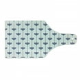 thumbnail image 1 of East Cutting Board, Ottoman Tiles Inspired Bohem Tulip Flowers and Polka Dots Image, Decorative Tempered Glass Cutting and Serving Board, Wine Bottle Shape, Red Navy Blue and White, by Ambesonne, 1 of 1