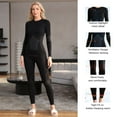 thumbnail image 3 of ANFERRY Womens Ski Thermal Set Quick Dry Breathable 2 Pieces Base Layers Seamless Crew Neck Warm Long John Underwear for Winter, 3 of 8