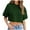 Green, variant on Kovlvoll Crop Tops for Women Crewneck Short Sleeve T-Shirts Loose Casual Summer Solid Color Cropped Top