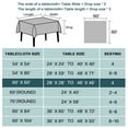 thumbnail image 6 of Turquoize FantasDecor Wrinkle Resistant and Waterproof Washable Square Linen Table Clothes for Dining/Outdoor(60" X 60",Aqua), 6 of 7