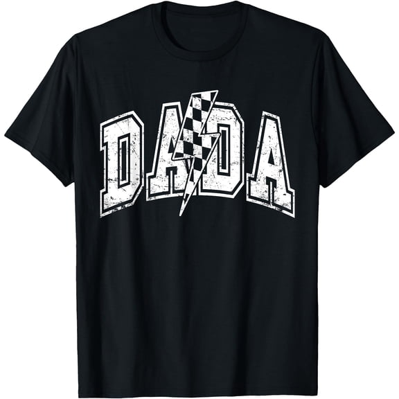 Dada Lightning Checkered Father's Day Dad Grandpa T-Shirt