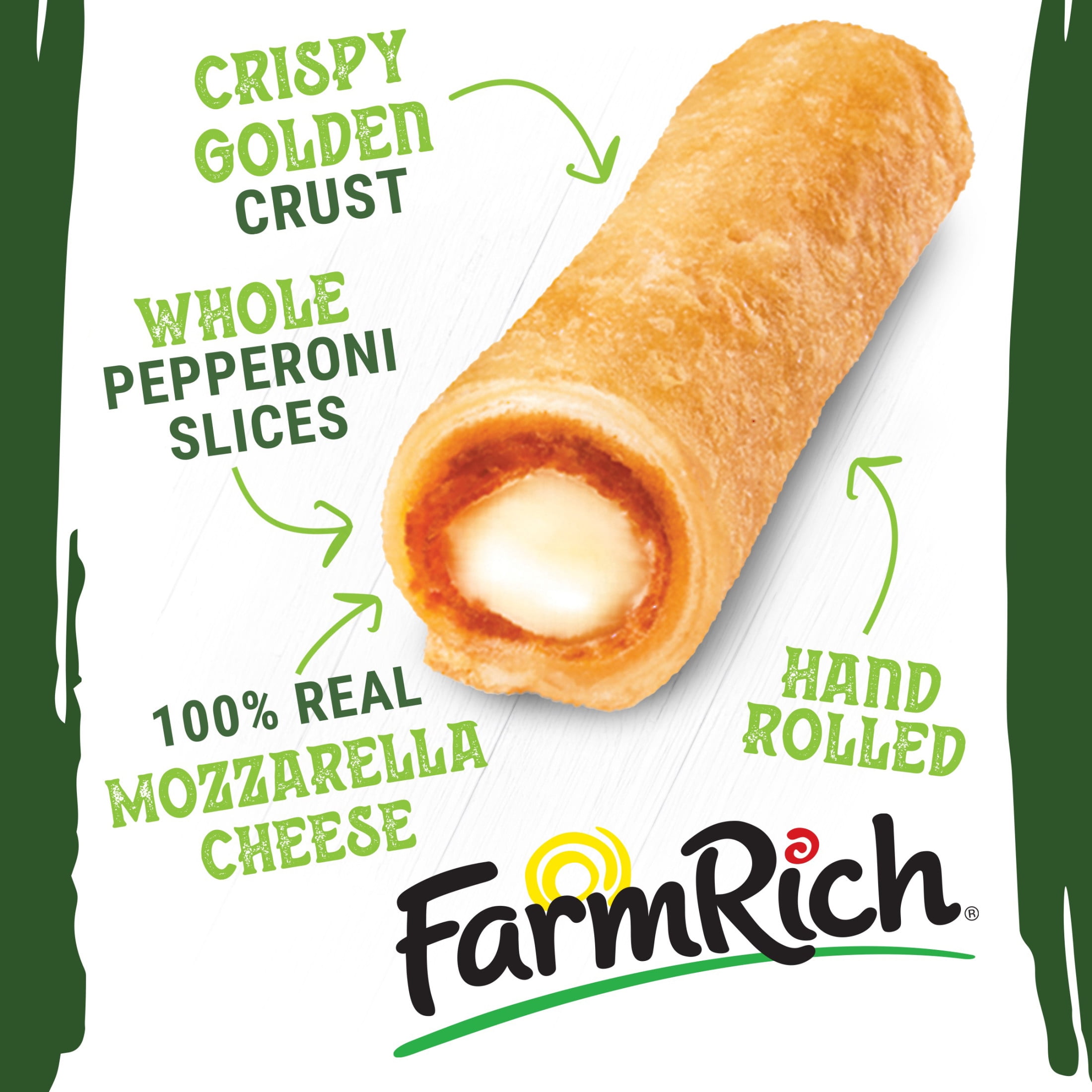 Farm Rich Pepperoni Pizza Roll-Ups with Marinara Dipping Sauce, 13 oz (Frozen Snacks & Appetizers)